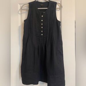 Quince 100% European Linen Sleeveless Swing Dress, Black, Size S(4). WORN ONCE